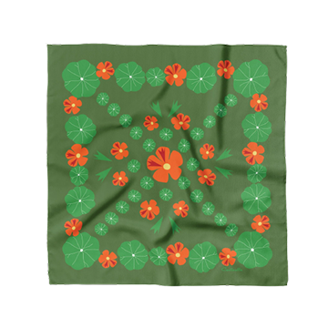 Centinelle Nasturtion Garden Cotton Silk Bandana